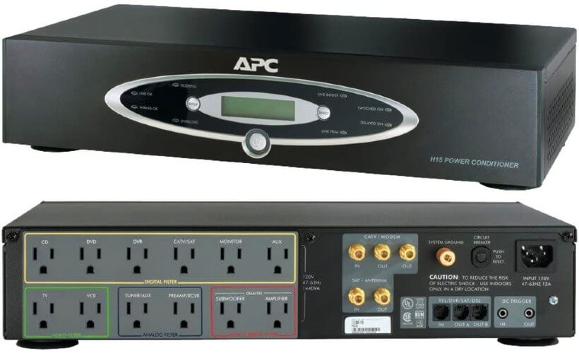 APC H15BLK 12 Outlet H Type Rack Mountable Power Conditioner