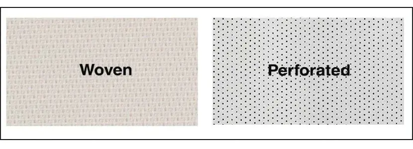 Woven vs Perforated Acoustically Transparent Screens